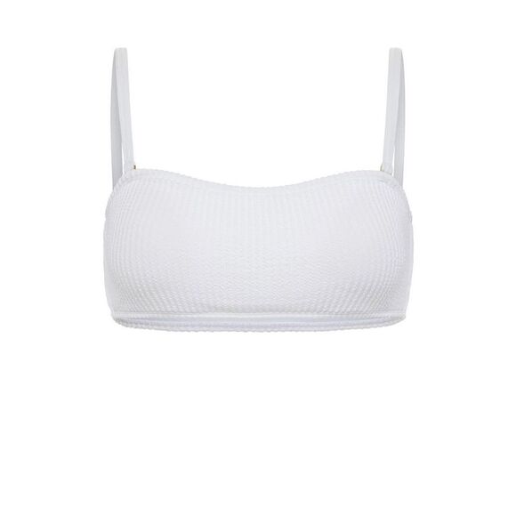 No Boundaries Juniors Textured High Rise Bikini Bottom and Top Set. White. New w - Picture 2 of 7